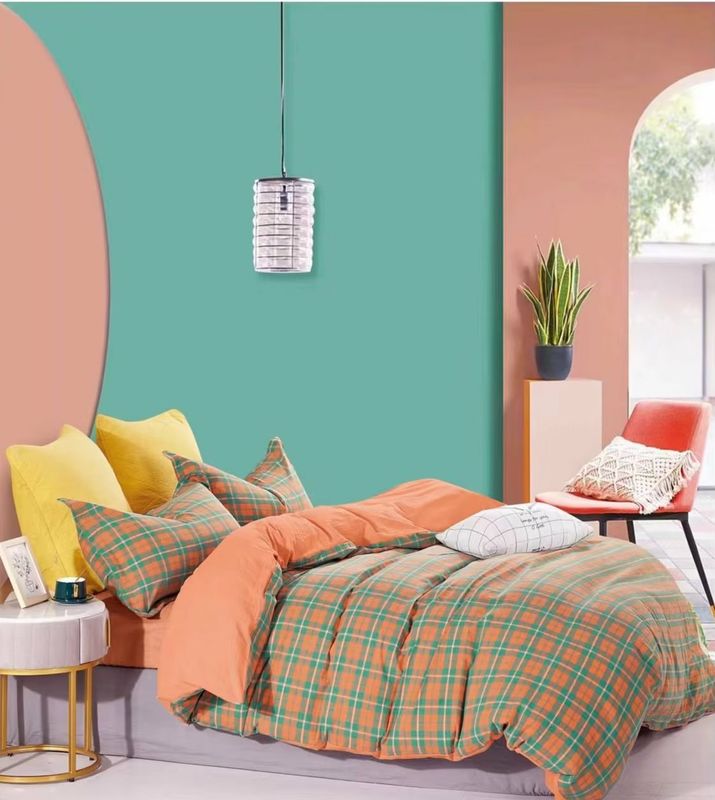 La biancheria da letto premio della copertura del piumino misura le lenzuola ha messo il filo 100% di cotone ha tinto 150 TC