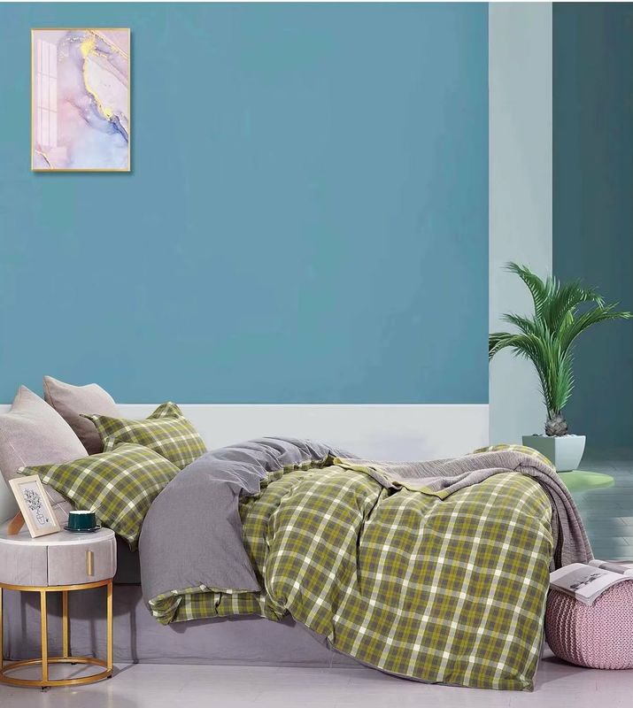 La biancheria da letto premio della copertura del piumino misura le lenzuola ha messo il filo 100% di cotone ha tinto 150 TC